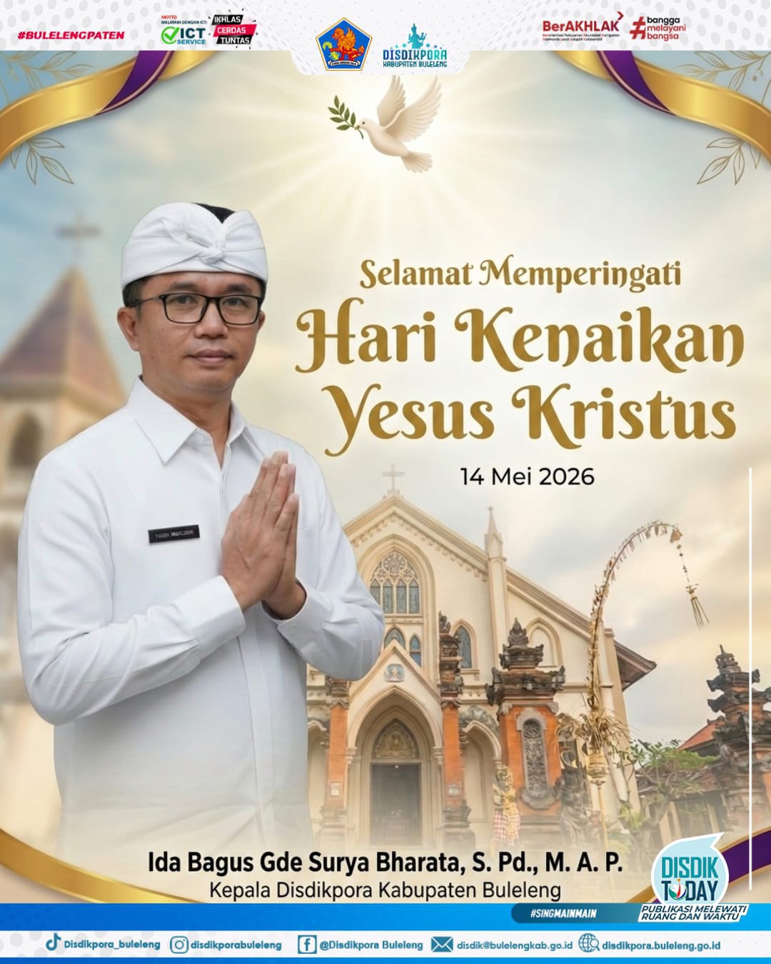Selamat memperingati Hari Kenaikan Yesus Kristus.