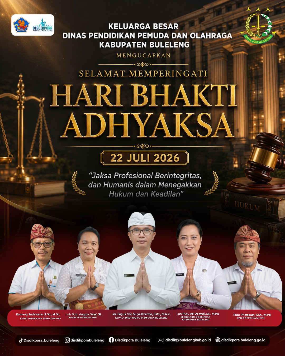 Selamat memperingati Hari Bhakti Adhyaksa ke-66 Tahun, 22 Juli 2026! 