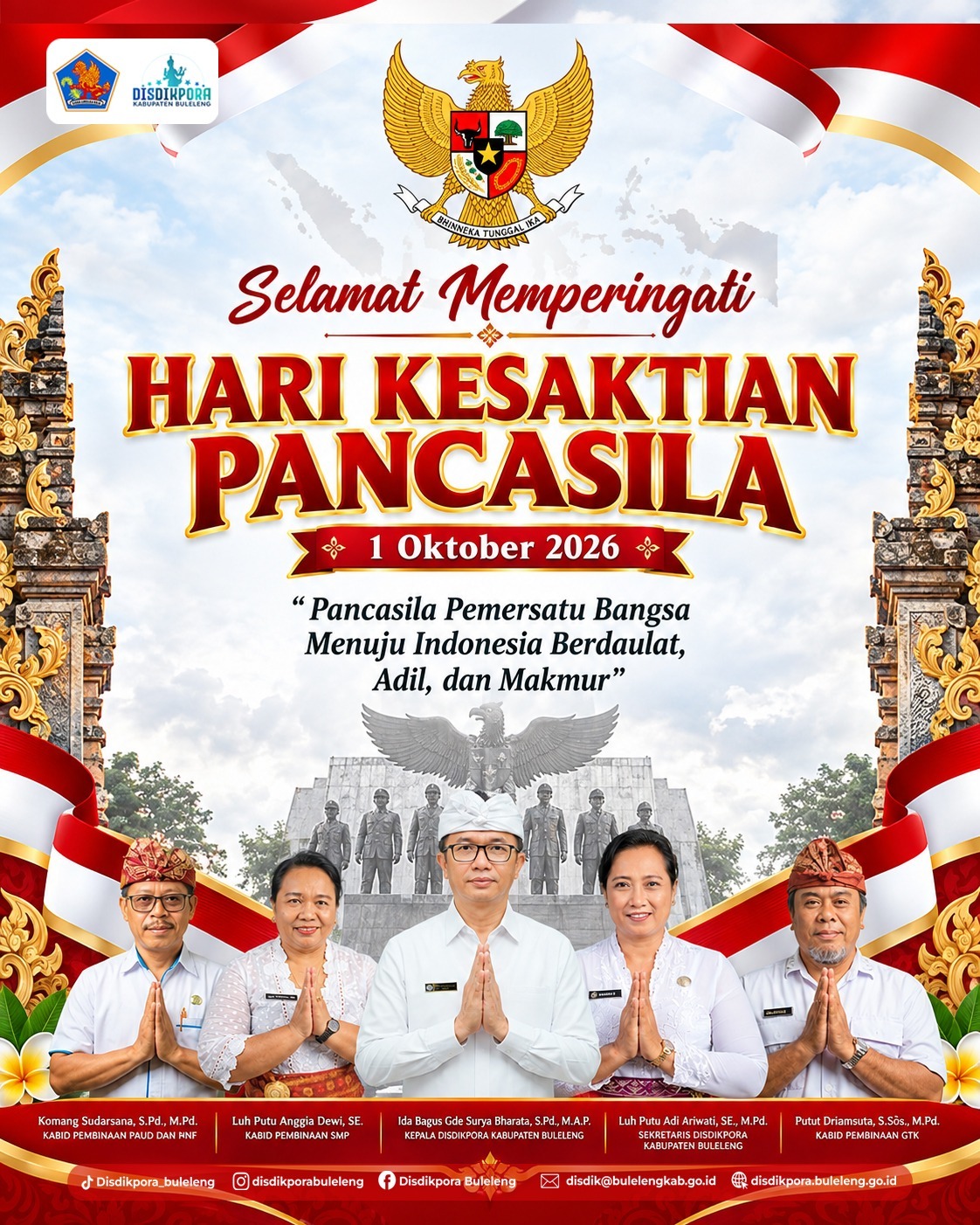 SELAMAT MEMPERINGATI HARI KESAKTIAN PANCASILA 
